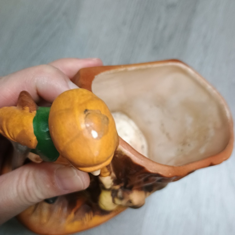 Giftwares Nancy Pew Vintage Ceramic Hunter Bird Dog Planter Bowl Decor Japan - Picture 8 of 10